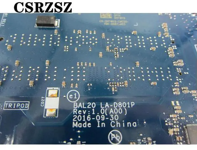 Alt view image 5 of 6 - For Inspiron 5567 5767 Series motherboard LA-D801P with i7-7500u Prosses Fully test work
