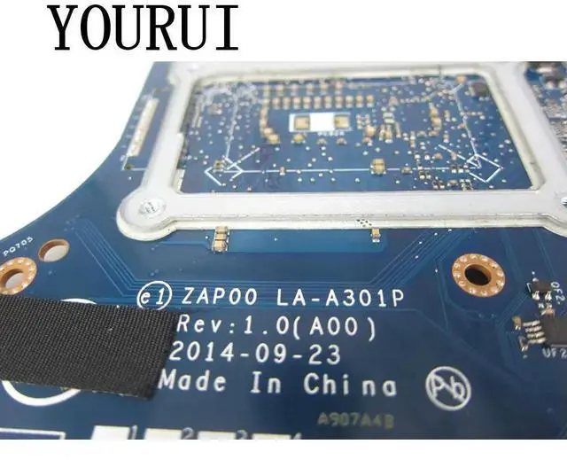 Alt view image 5 of 6 - for 13 R1 Laptop Motherboard with I5-4210U CPU and GTX860M GPU LA-A301P CN-076JXP Mainboard
