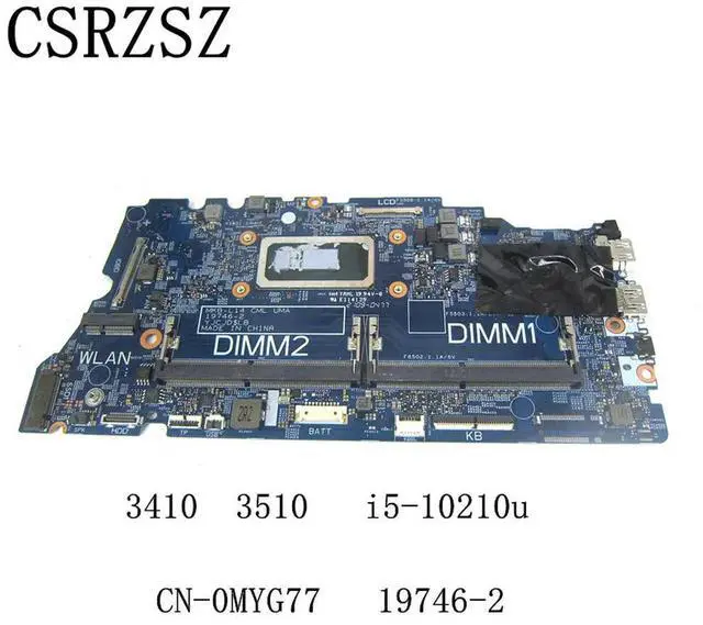 Alt view image 5 of 6 - For Latitude 3410 3510 with i5-10210u CPU Laptop motherboard 19G