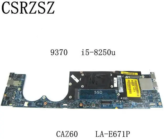 Alt view image 5 of 6 - For XPS 13 9370 Laptop motherboard LA-E671P CN-0Y5F16 with CPU I5-8250u 16GB Tested