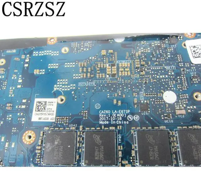 Alt view image 6 of 6 - For XPS 13 9370 Laptop motherboard LA-E671P CN-0Y5F16 with CPU I5-8250u 16GB Tested