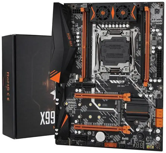 Alt view image 3 of 3 - ForX99 BD4 X99 Motherboard LGA 2011-3 All Series DDR4 RECC 128GB M.2 NVME NGFF ATX Mainboard