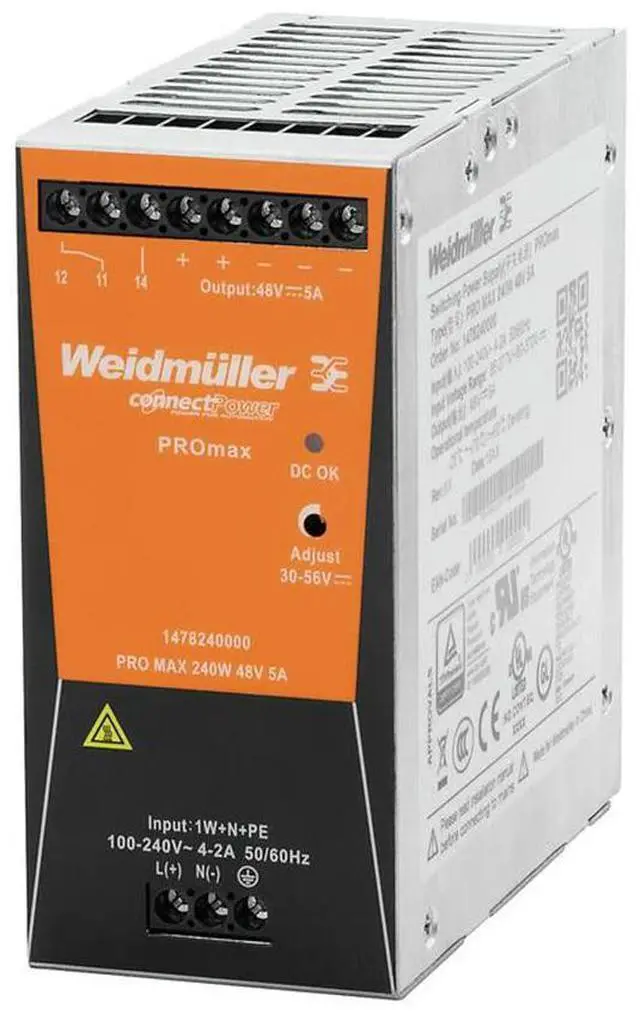 Alt view image 3 of 3 - 1478130000 For Weidmuller Switching Power Supply PRO MAX 240W 24V 10A