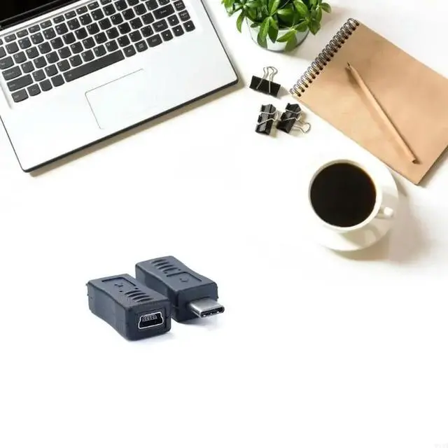 Alt view image 2 of 4 - Mini USB to Type-C Adapter Mini USB to USB Converter Support Charging Data Sync