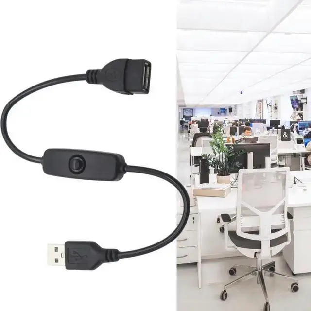 Alt view image 3 of 4 - USB Male To USB Female USB Quick Charging Cable with Switches Power Cable