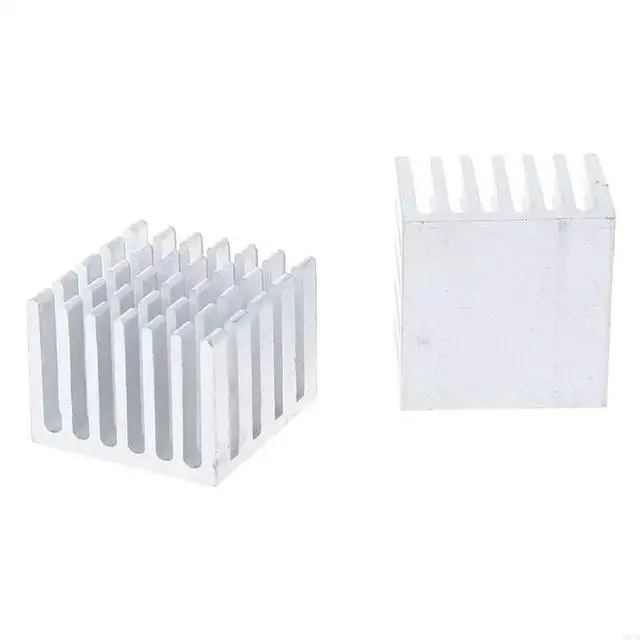 Alt view image 2 of 4 - 20x20x15mm CPU GPU IC Chip Cooling Heatsinks Aluminum Radiator Heat Sink 5Pcs
