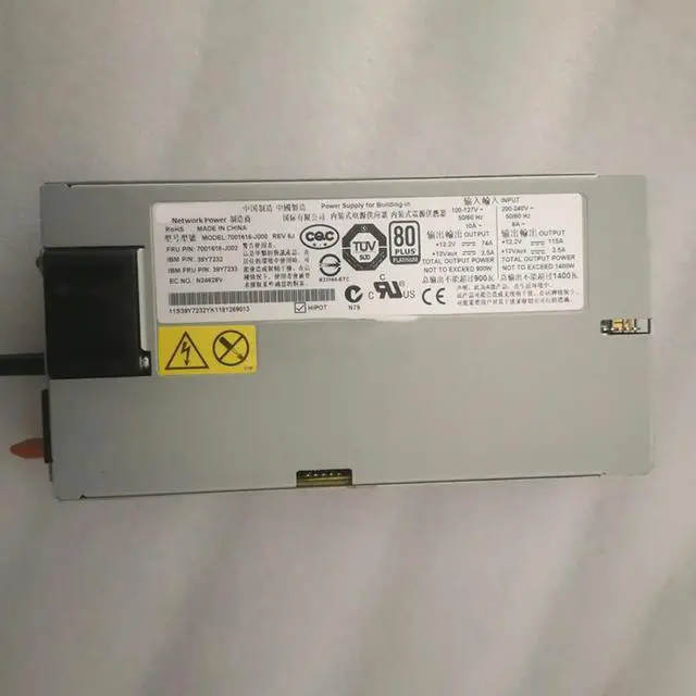 Alt view image 2 of 3 - 69Y5910 69Y5946 39Y7233 39Y7232 For X3850X6 X3950X6 X3750M4 1400W Server Power Supply 7001616-J000 7001616-J002