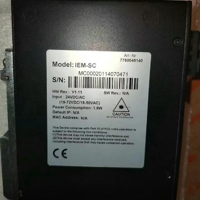 Main image of 7760048140 For Weidmuller Switch IEM-SC