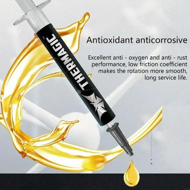 Alt view image 4 of 4 - 3ml Compound Grease CPU Fan Cooler Silicone Thermal Paste for for Processor Computer Oil Lubricant