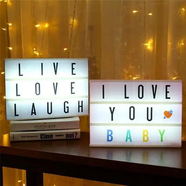 Alt view image 2 of 4 - 65.4x35mm Cinematic Lightbox Replacement Letters & Numbers Signs for A4 Light Up WXTB
