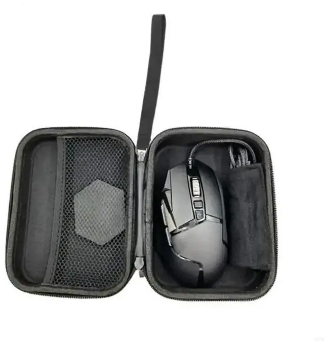 Alt view image 4 of 4 - Protective Storage Box for Wire Mouse Keep Mouse Secure with Soft Lining Carry Case Mouse Pouches Protectors Accessory