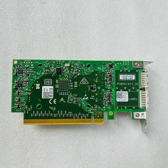 Alt view image 2 of 3 - For Mellanox ConnectX-5 100G Dual Port 10G Fiber Optic Network Card MCX516A 09FTMY
