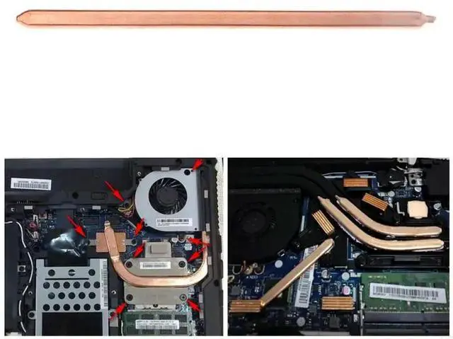 Alt view image 2 of 4 - 8x3x170mm DIY Notebook Computer Thermal Conductive Tube CPU Flat Heat Pipe, Portable CPU Heat Sink Tube Computer