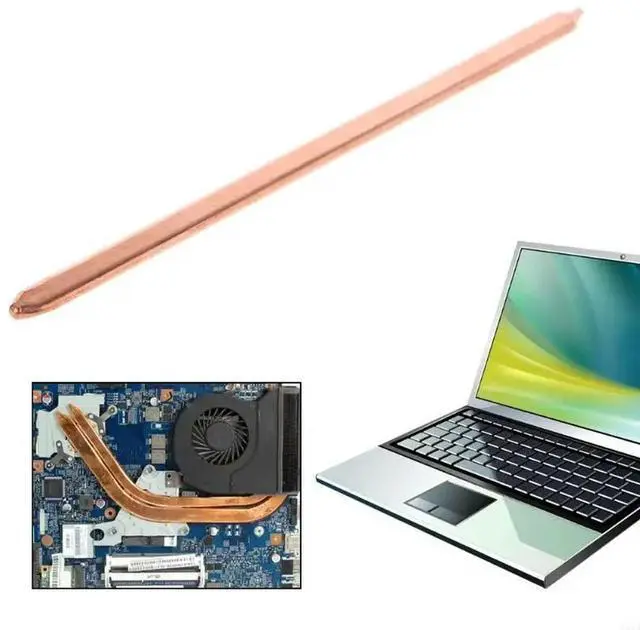 Alt view image 3 of 4 - 8x3x170mm DIY Notebook Computer Thermal Conductive Tube CPU Flat Heat Pipe, Portable CPU Heat Sink Tube Computer