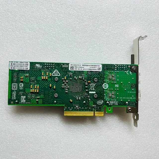 Alt view image 2 of 3 - For E810-XVDA2 25G dual port 10G fiber optic network card supporting RDMA For 02JK219