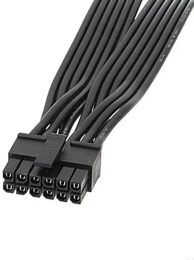Alt view image 3 of 4 - 2x6Pin to 12Pin Graphics Card Power Adapter Cable for RTX30 GPU 12Pin to 6Pin