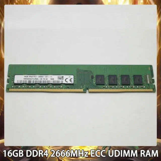 Alt view image 5 of 7 - For SK Hynix RAM 16GB DDR4 2666MHz ECC UDIMM Memory 16G 2666
