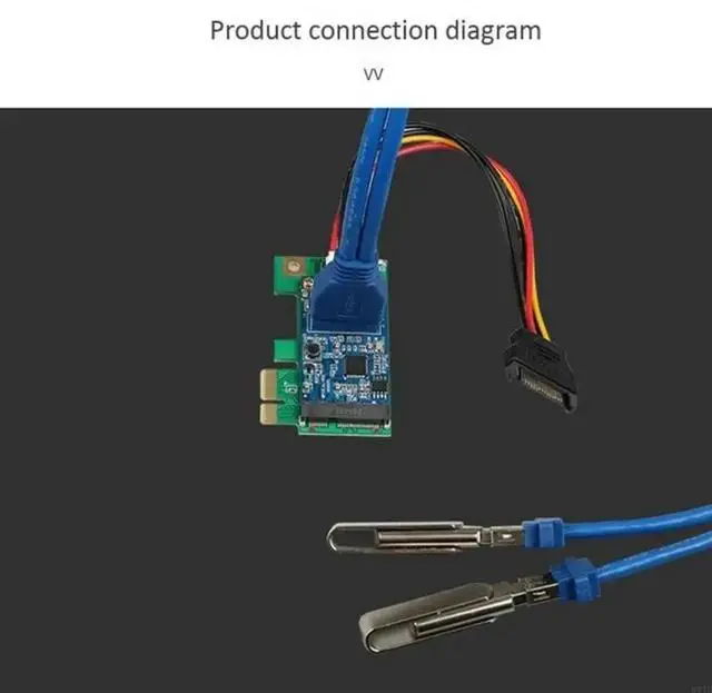 Alt view image 7 of 7 - PCIE to Mini PCIE Adapter Card Efficient Lightweight Portable Mini PCIE to USB