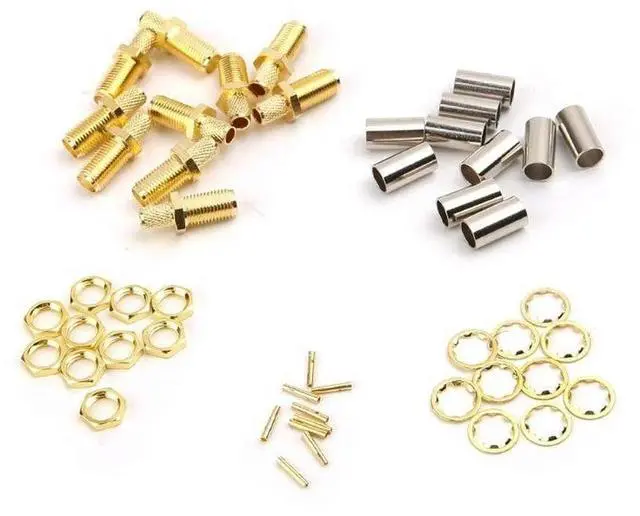 Main image of 10pcs SMA Female Nut Bulkhead Crimp RF Connector For RG58 RG142 LMR195 RG400
