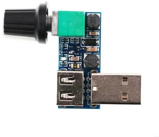 Alt view image 4 of 4 - Portable USB Fan Speed Controller Adjuster with Simple Controller Knob and switches