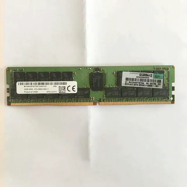 Alt view image 6 of 6 - Server Memory 815100-B21 850881-001 840758-091 32GB DDR4 2666MHz REG RAM