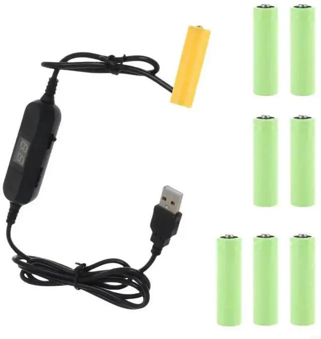 Alt view image 5 of 7 - USB to 1.5V 3V 4.5V 6V 12V LR6 AACable for Radio LED Light Toy