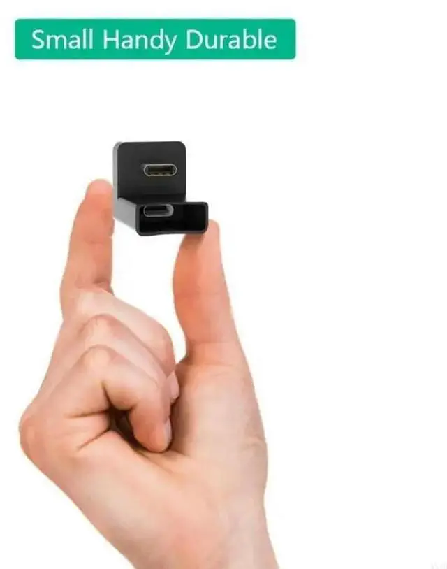 Alt view image 3 of 4 - USB C Adapter 90 Degree USB C to USB C Male to Female Adapter
