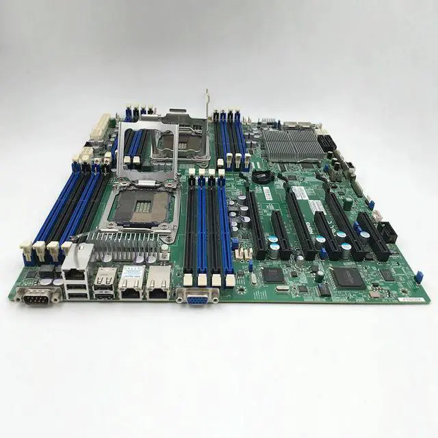 Alt view image 2 of 4 - For S Server Motherboard LGA-2011 Support E5-2600 V1/ V2 Family ECC DDR3 C606 X9DR3-F