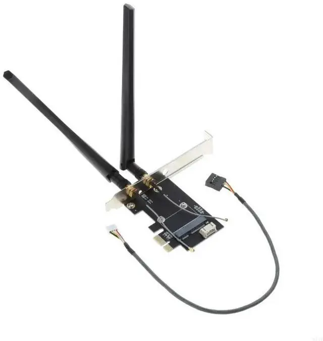 Alt view image 4 of 4 - Mini PCI-Express to PCIE Adapter Dual-Band 2.4-G Antenna Support Plugs & Play, No Driver Needed for Computers