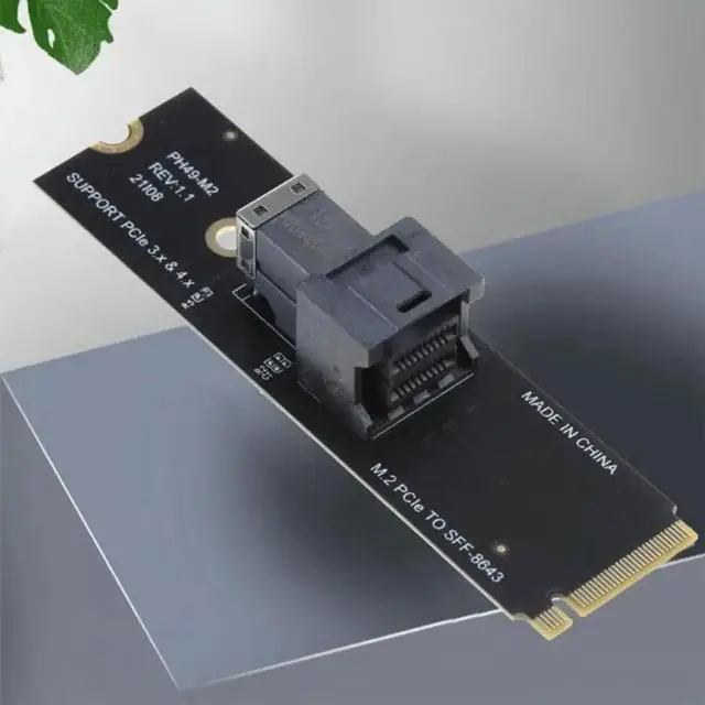 Alt view image 3 of 4 - M.2 PCIE to SFF-8643 Host Adapter Motherboards PCIE Adapter Host Controller Expansion Card for Desktop PC