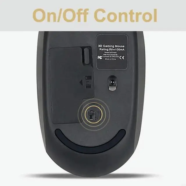 Alt view image 2 of 4 - 2.4G Wireless Mouse for Laptop Ergonomic Computer Mouse with USB Receiver Type-C Adapter 1200DPI Cordless Wireless Mice