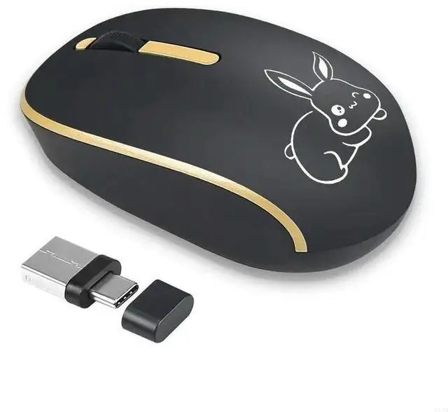 Main image of 2.4G Wireless Mouse for Laptop Ergonomic Computer Mouse with USB Receiver Type-C Adapter 1200DPI Cordless Wireless Mice