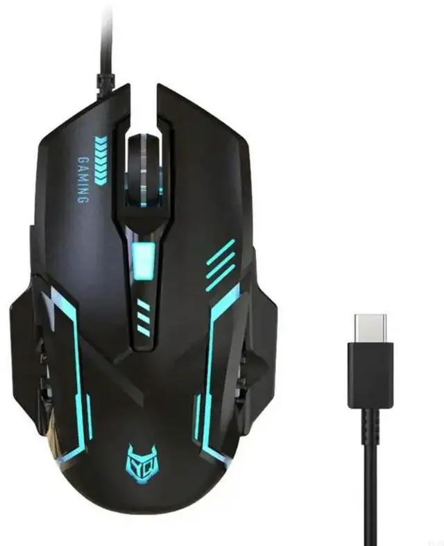 Main image of TypeC Mouse 6 Buttons USB C Gaming Mouse with LED Lights Backlit 3600DPI Adjust