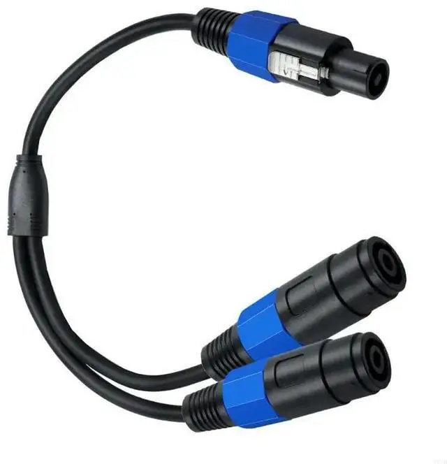 Alt view image 4 of 4 - Speakon Splitter Cable 1 Male to 2 Female 2 Pole Speak-on Speaker Adapter Cable