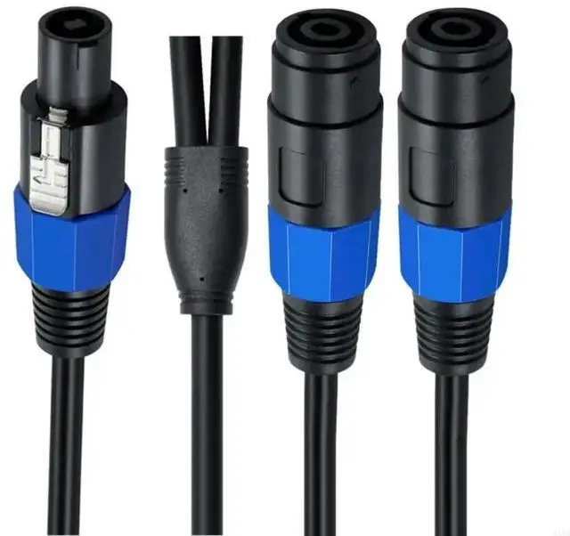 Alt view image 3 of 4 - Speakon Splitter Cable 1 Male to 2 Female 2 Pole Speak-on Speaker Adapter Cable