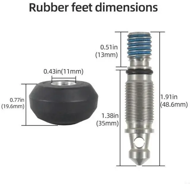 Main image of Photography Tripod Feet Spikes 3/8 Thread and Nonslip Pad with Wrench for DSLR Cameras and Mobile Devices