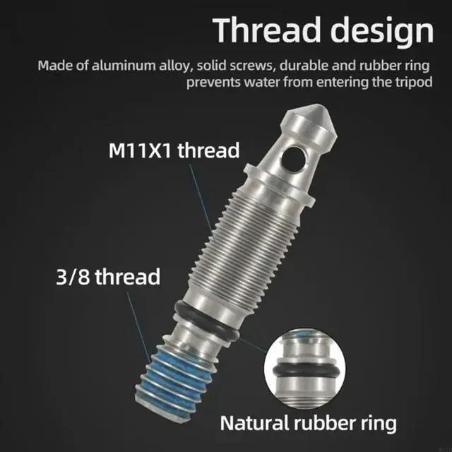 Alt view image 4 of 4 - Photography Tripod Feet Spikes 3/8 Thread and Nonslip Pad with Wrench for DSLR Cameras and Mobile Devices