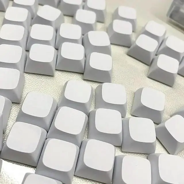 Alt view image 4 of 4 - 68PCS Minimalistic White Blank Keycaps XDA Height PBT Sublimations Keycap Set for AK680 RK68 DK68 Mechanical Keyboard