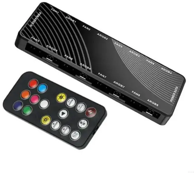 Alt view image 3 of 4 - 1 to 8 ARGB & PWM Fan Hub 8 ARGB Ports, 8 PWM Ports,Efficient Power Distributor