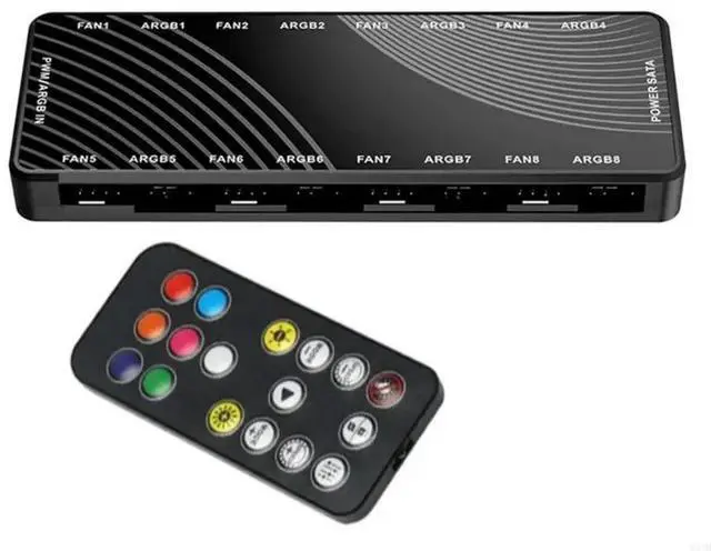 Alt view image 4 of 4 - 1 to 8 ARGB & PWM Fan Hub 8 ARGB Ports, 8 PWM Ports,Efficient Power Distributor