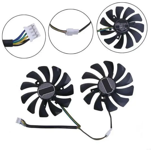 Alt view image 4 of 4 - 2PCS 85MM HA9010H12F-Z 4Pin Cooler Fan Replacement For Inno-3D GTX1060 OC 6G GTX960 P106-100 P106 GTX-1060 GTX960 Cards