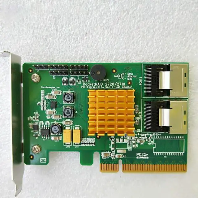 Alt view image 7 of 7 - For RocketRAID 2720/2710 SAS 6Gb RAID PCIe 2.0 x8 Array Card