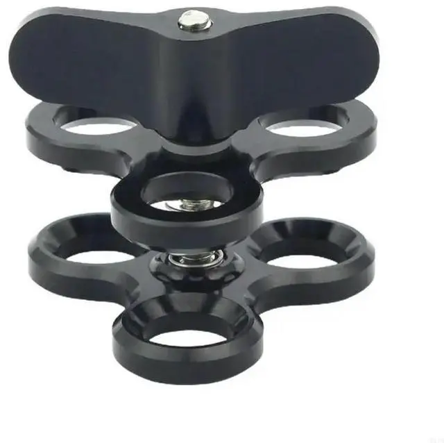 Alt view image 3 of 4 - Diving Light Arm Adapter for Butterfly Clip 1inch Ball for Head Clamp Mount for