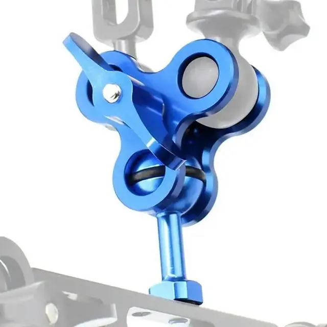 Alt view image 4 of 4 - Diving Light Arm Adapter for Butterfly Clip 1inch Ball for Head Clamp Mount for