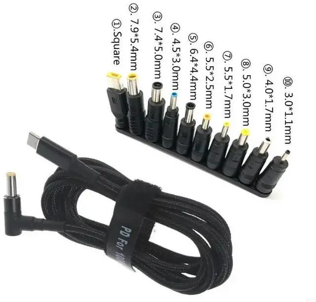 Alt view image 2 of 4 - 1.8m 100W Type-C Cable Adapter for Laptop to Universal Connector Converter Laptop Power Cable