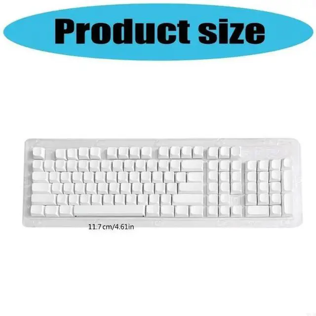 Main image of 104 Key White Blank Keycaps XDA Height PBT Keycap Set For Mechanical Keyboards For Office And Gaming