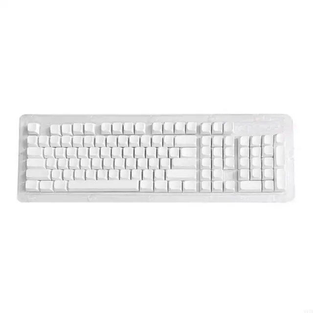 Alt view image 4 of 4 - 104 Key White Blank Keycaps XDA Height PBT Keycap Set For Mechanical Keyboards For Office And Gaming