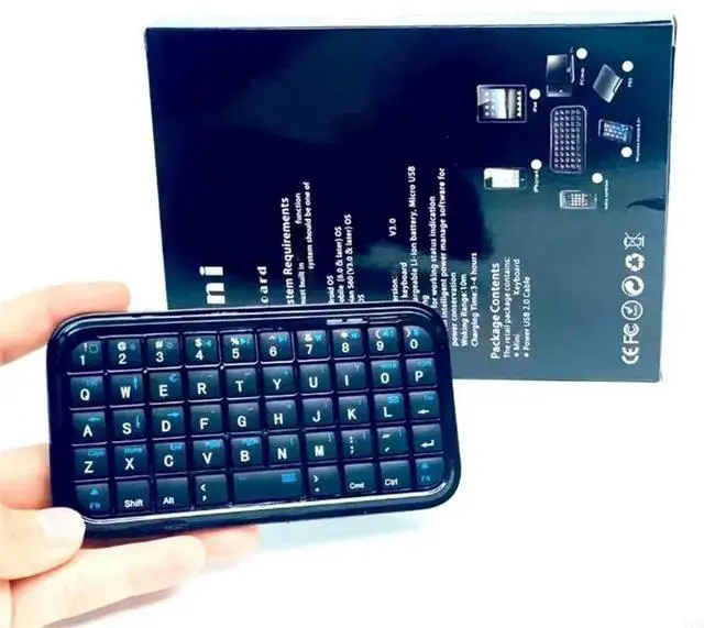 Alt view image 3 of 4 - Bluetooth-compatible Keyboard Wireless Pocket Keypad Small Portable Keyboard
