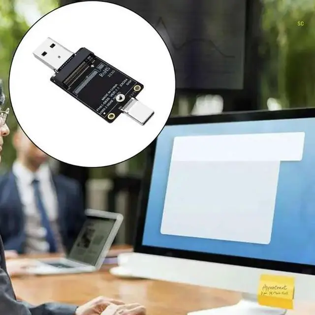 Alt view image 2 of 4 - NVME to USB Adapter M.2 NVME Hard USB 3.2 Gen2 10Gbps M.2 to USB A Type C Support for 2230 SSD Adapter Dropshipping
