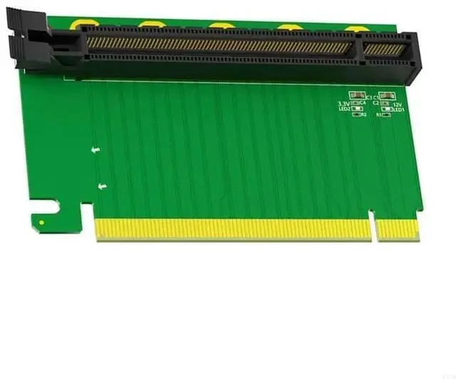 Alt view image 4 of 4 - Computer Connectors PCIE3.0 16X 90 Degree Reverse Risers Card Adapter 61.80mm Height Use
